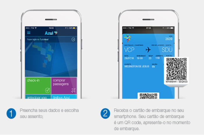 Clientes da Azul testam nova versão do aplicativo da companhia 1 App Azul