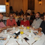 Sergio Silveira, da Bibiano, Paulo Amorelli, da Thunder, Elizabeth e Marcelo Jones, da Palmitur Turismo, e Salvador de Francesco, da Praia Mare Turismo