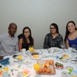 Sidnei Silva, da Trade Tours, Priscila Alencar, da CVC Corp, Mirtes Costa, da Durr Brasil, e Barbara Gomes, da Visual Turismo