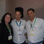 Silvia Luise Hackmann da Ezlink Hotels Online, Tadeu Leal da FRT Operadora e Rodrigo Morales da Ezlink Hotels