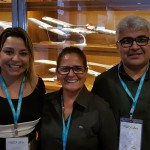 Tatyane Amaral (Voyage Turismo Belém), Rose Gomes (MM Express Belém) e Armino Gonçalvez (HZ Operadora Belém)