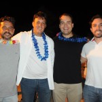 Vitor Alvim, secretário de Marechal Deodoro, Irenio Junior, do Iloa Resort, Jair Galvão, secretário de Maceió, e Milton Vasconcelos, presidente da ABIH-AL