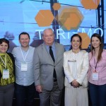 Ana da Costa, secretária de Turismo do RN, Adelio Demeterko, diretor Cataratas do Iguaçu SA, Roy Taylor, do M&E, Gisele Lima, da Promo, e Marcela Pimenta, da OMT