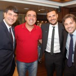 Daniel Issa, da Ciatur Viagens, com Ignacio Palácios, Márcio Genaro e Rafael Saccomani, da MSC