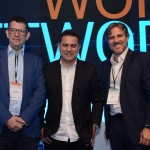 Eduardo Bekin, da Paraná desenvolvimento, Gilmar Piolla, secretário de Turismo de Foz do Iguaçu, e Ramiro Alem, CEO da Invertur