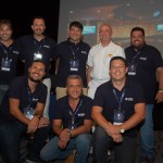 Equipe da MSC Brasil com Robert Balla, diretor do Yacht Club do MSC Seaside