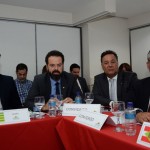 Fabrício Amaral, presidente da Goiás Turismo, Daniel Neponucemo, Aluizer Malab e Bob Santos, do MTur