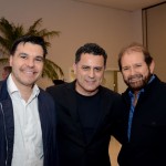 Fernando Vaccari, da Mar Capital, Gilmar Piolla, secretário de Turismo de Foz do Iguaçu, e Guilherme Paulus, da GJP