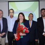 Frederico Levy, da Interpoint, José Zuquim, da Ambiental, Magda Nassar, Roberto Silva, da Sanchat, e Roberto Nedelciu, da Raidho e presidente da Braztoa, conselho que presidu a entidade nos últimos quatro anos.