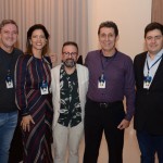 Geninho Goes, da BNT, com Edilson Doubrawa, Katia Leães, Rogerio Siqueira e Roberto Vertemati, do Beto Carrero foram os premiados da noite com a credencial de ouro