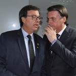 Gilson Machado e Jair Bolsonaro, juntos antes do início da cerimônia de posse