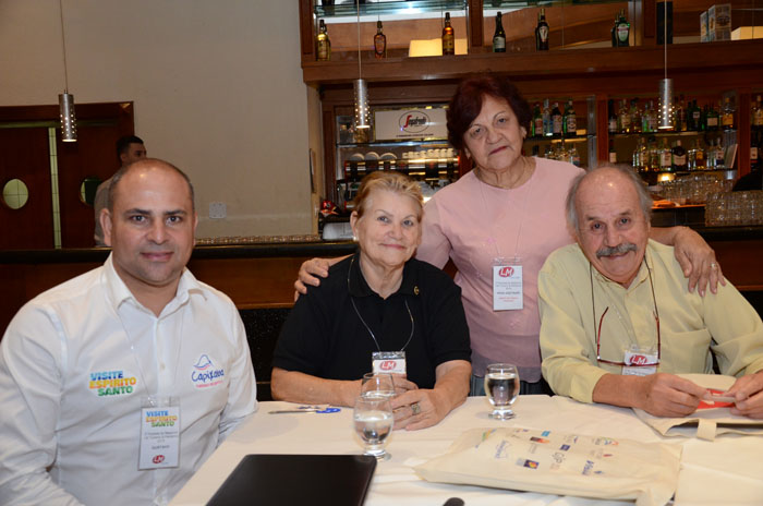 Gustavo, do Visite Espírito Santo, Alda Montanher, Vera Gestinari e Antonio Trubiani, freelancer da LM TUrismo Gustavo, do Visite Espírito Santo, Alda Montanher, Vera Gestinari e Antonio Trubiani, freelancer da LM TUrismo