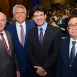 Herculano Passos, da Frentur, Ronaldo Caiado, governador de Goiás, Marcelo Álvaro, ministro do Turismo, e Manoel Linhares, presidente da ABIH Nacional