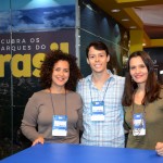 Isabel Kelli e Caio Franco, do MTur, e Angela Baltazar, da Embratur