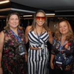 Jamilly Silva, da Veromundo, entre Marcia Silva e Regina Gomes da MJ Turismo