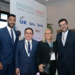 Juliano Braga, do M&E, Manoel Linhares, da ABIH, Rosa Masgrau, do M&E, e Junior Feitosa, secretário de Turismo de Juazeiro do Norte