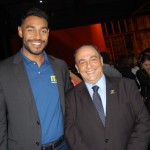 Juliano Braga, do M&E, com Geraldo Rocha, da presidente da Abav Nacional