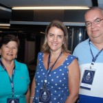 Lourdes Giamellaro, da Adiviser Turismo, com Tatiana e Ricardo Silva, da Vila Bahia Turismo