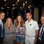 Luciana Forstman e Jucimara Rissio, da DR Travel, com Adrian Ursilli, Francesco Di Palma e Marco Cardoso, da MSC