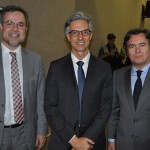 Luis Henrique Macedo, diretor da Foco Assessoria, Marco Ferraz, presidente-executivo da Clia, e Fávio Peruzzi, diretor de relações institucionais da Clia