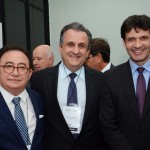 Manoel Linhares, presidente da ABIH Nacional, Claiton Armelim, diretor da CVC Corp, e Marcelo Álvaro, ministro do Turismo