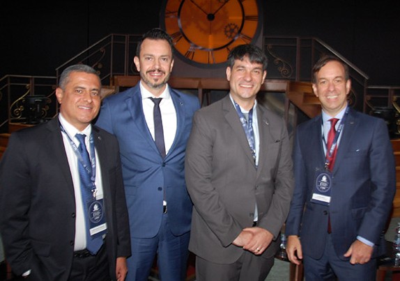 Marco Cardoso, Eduardo Mariani, Ignacio Palacios e Adrian Ursilli, apresentaram as novidades aos agentes de viagens.