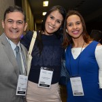 Olavo de Castro, do Castro's Park Hotel, Layanne Araujo, da ABIH Nacional, e Fernanda de Araujo Cury, da ABIH-GO