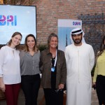 Patricia Schubert e Cibele Brandao, da Emirates, Mari Masgrau, do M&E, e Abdulla Al Suwaidi e Cibele Moulin, do Turismo de Dubai