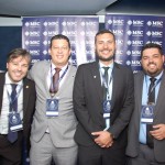 Rafael Sacomani, Cristopher Soares, Marcio Genaro e Marcos Vinicius Souza, da equipe comercial da MSC Cruzeiros