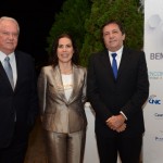 Roy Taylor, do M&E, Gisele Lima, da Promo, e Chico Brasileiro, prefeito de Foz do Iguaçu Roy Taylor, do M&E, Gisele Lima, da Promo, e Chico Brasileiro, prefeito de Foz do Iguaçu