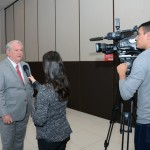 Roy Taylor, presidente do M&E, concede entrevista à TV Paraná