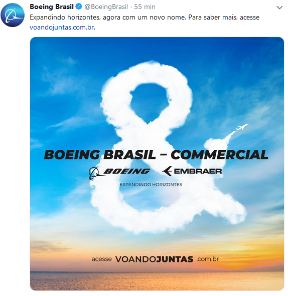 Boeing Brasil é a nova empresa criada em joint venture com a Embraer 1 Sem título