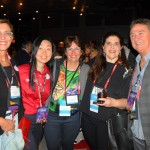 Deborah Baldin e Virgilia Lin, da Disney, Claudia Menezes, da Pegasus, Danielle Boukai, da Kaluah Tour, e Fernando Pereira, da Pegasus