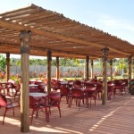 Espaço da praça de alimentação do Blue Park