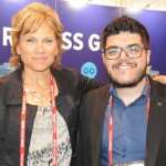 Lori Timony, do Leisure Pass Group, e Paulo Biondo, da Agaxtur