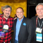 Luiz Araujo, da Disney, com Alexandre e Bernardo Lima, da New It