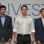 Marcelo Alvaro Antonio, ministro do Turismo, Ratinho Jr., governador do Paraná, e Chico Brasileiro, prefeito de Foz do Iguaçu
