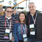 Matt Teixeira e Karen Schmidt, do Best Western, com Sylvio Ferraz, da CVC