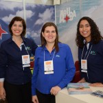 Rita Bianchi, Erica Salvagni e Rafaela Gil, do Turismo de Aruba