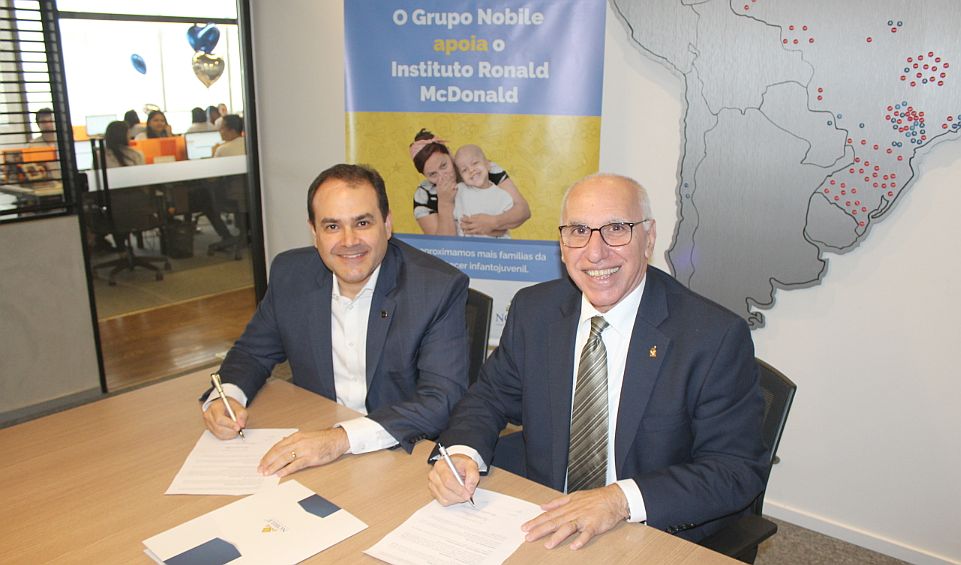 Roberto Bertino, fundador e presidente da Nobile Hotéis, e Francisco Neves, superintendente Instituto Ronald McDonald