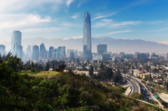 Vista de Santiago, capital chilena