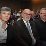 Virginia Carvalho com Aldo Cesar Carvalho, e Andre Poletti, da Paraná Turismo,