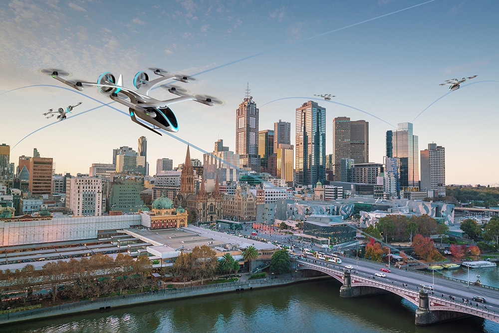 EmbraerX revela conceito de veículo voador elétrico em Washington; vídeo 1 eVTOL Melbourne
