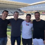 Alexandre Pinto e Renato Kiste, da Shift, com Raffaele Cerere, do Grupo R1, e Alessandro Tomazelli, da Companhia do Tomate Alexandre Pinto e Renato Kiste, da Shift, com Raffaele Cerere, do Grupo R1, e Alessandro Tomazelli, da Companhia do Tomate