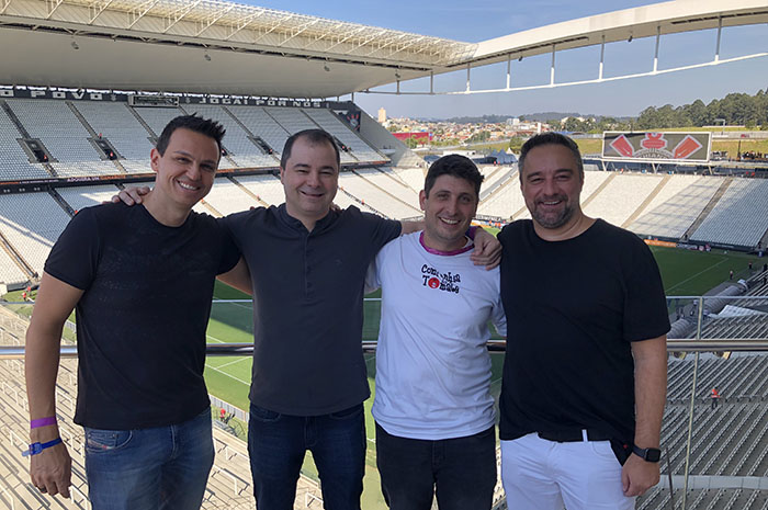 Alexandre Pinto e Renato Kiste, da Shift, com Raffaele Cerere, do Grupo R1, e Alessandro Tomazelli, da Companhia do Tomate