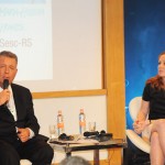 Alexandre Sampaio, presidente do Conselho de Turismo da CNC, e Maria Helena, do Sesc-RS