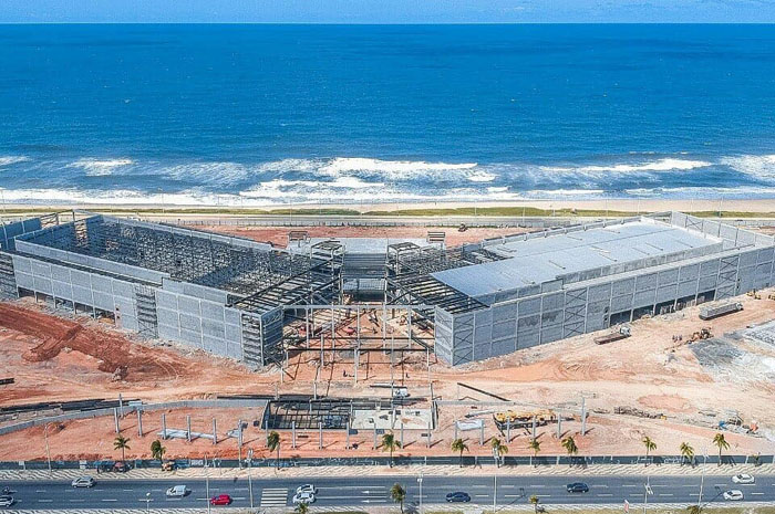 Centro de Convenções de Salvador chega a 50% das obras concluídas.