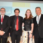 Geraldo Linzmeyer, da CHA, Milton Zuanazzi, da Abrastur, Maria Helena, do Sesc-RS, e Alexandre Sampaio, da CNC