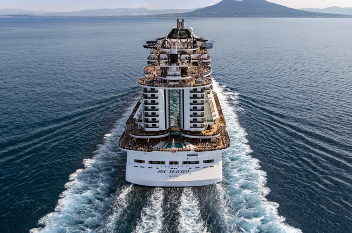 MSC Seaview é um dos navios que a MSC trouxe ao Brasil para a temporada 2019-2020