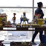 Mesa de snacks da inauguração do espaço infantil